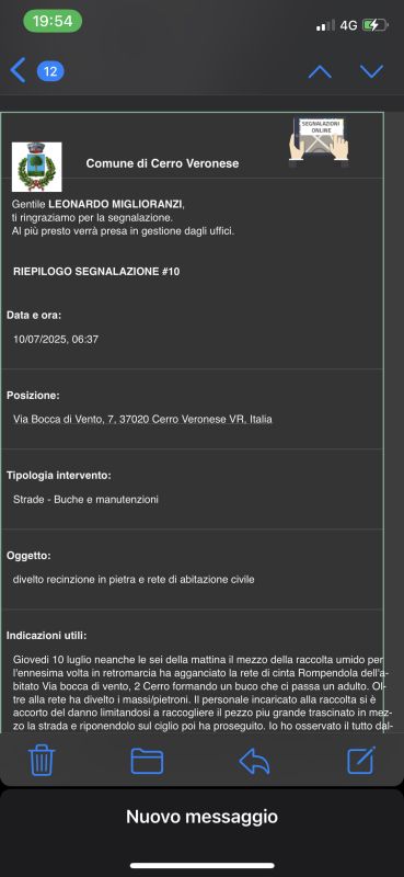 Immagine della mappa di dove si trova il disservizio